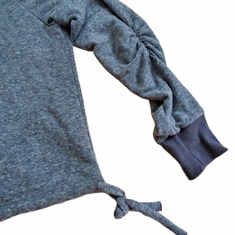 Lna Grey Cinched Crewneck Sweatshirt - Picture 7 of 9